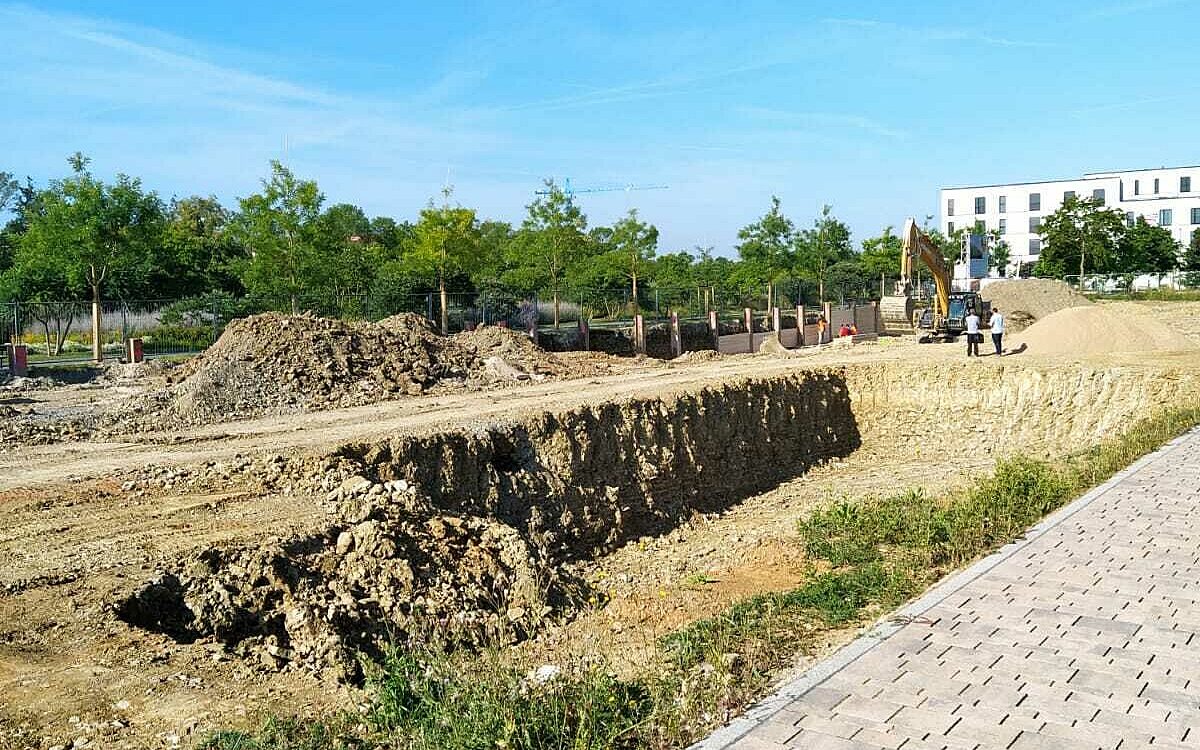 Baugrube hubland stadtbau wohnungen Baugrube hubland stadtbau wohnungen