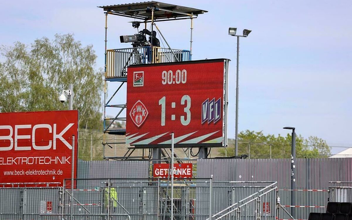 Wuerzburger Kickers Endstand Osnabrueck Anzeigetafel Wuerzburger Kickers Endstand Osnabrueck Anzeigetafel