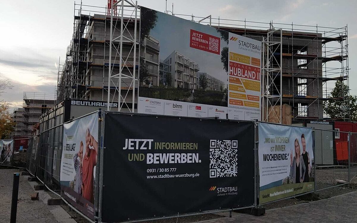Der Rohbau der Stadtbau-Wohnungen des Projekts Hubland II Der Rohbau der Stadtbau-Wohnungen des Projekts Hubland II