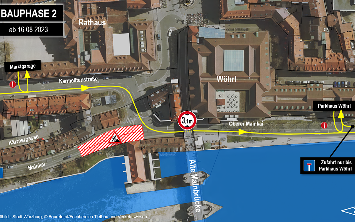 Baustelle am Mainkai Foto by Stadt Wuerzburg Baureferat Fachbereich Tiefbau und Verkehrswesen Baustelle am Mainkai Foto by Stadt Wuerzburg Baureferat Fachbereich Tiefbau und Verkehrswesen