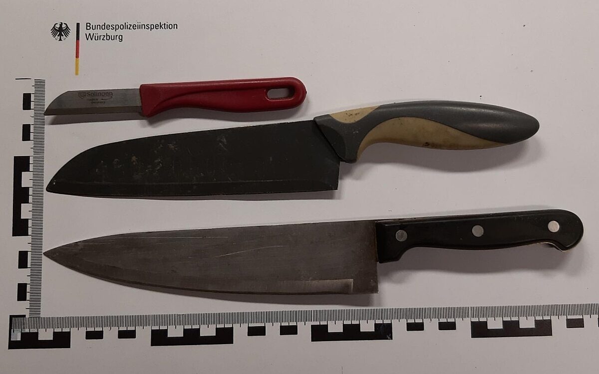 Sichergestellte Messer Sichergestellte Messer