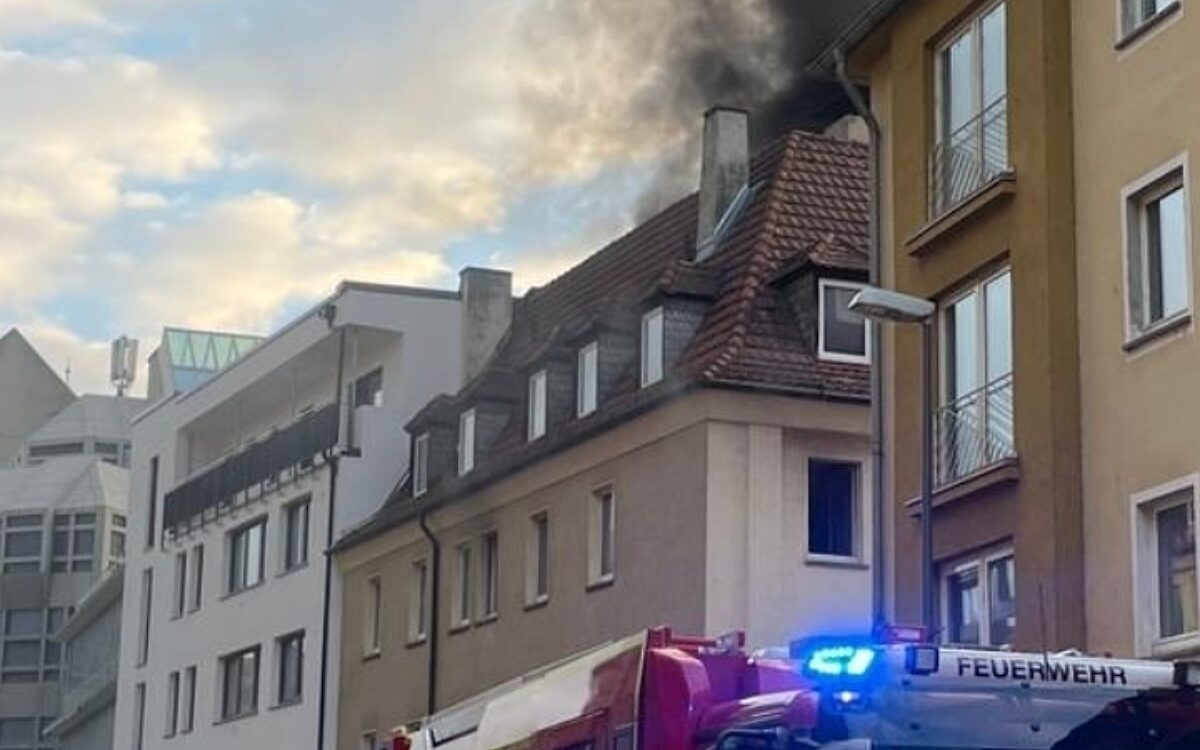 Ein Brand eines Mehrfamilienhauses in der Münzstraße in Würzburg Ein Brand eines Mehrfamilienhauses in der Münzstraße in Würzburg