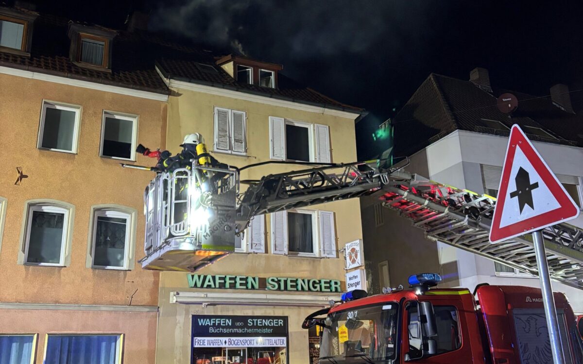 Dachstuhlbrand Schweinfurt