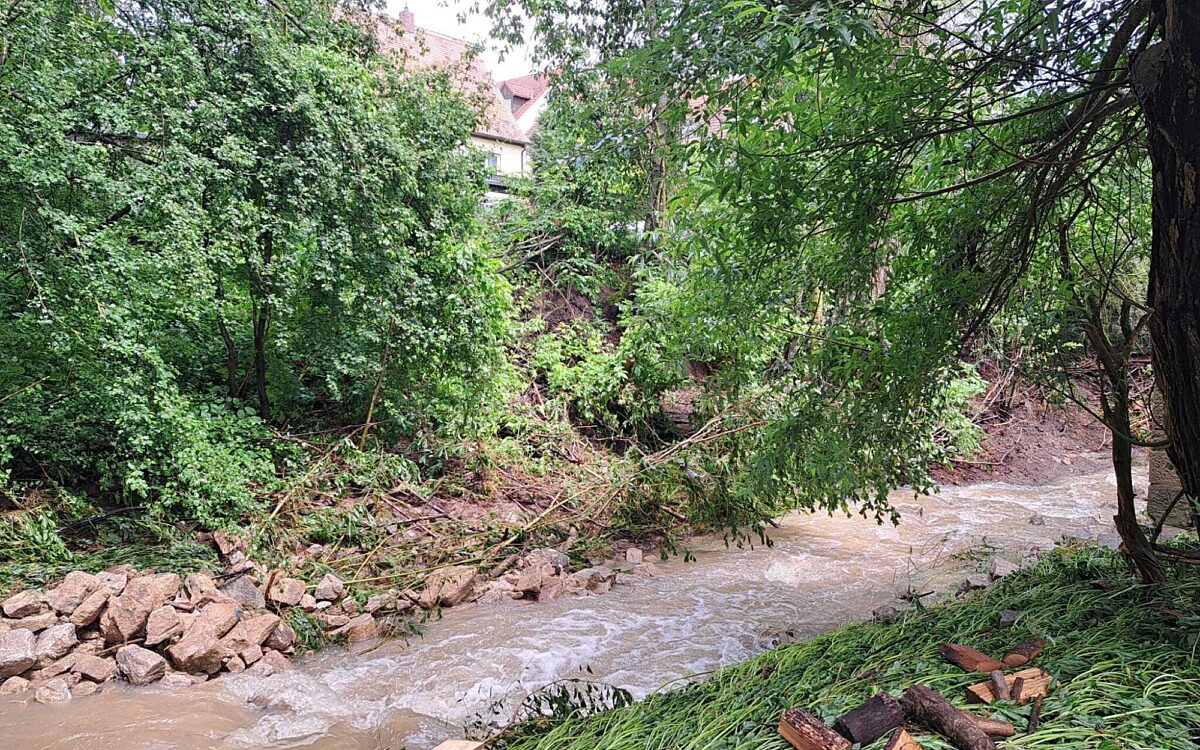 Der Bach der durch Kitzingen fliesst Der Bach der durch Kitzingen fliesst