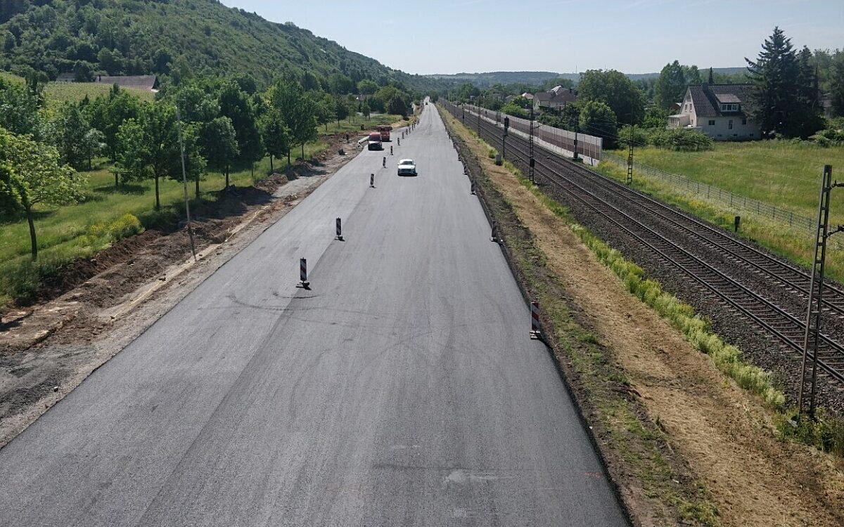 Die Baustelle der B 27 Richtung Veitshoechheim Foto Funkhaus Wuerzburg Die Baustelle der B 27 Richtung Veitshoechheim Foto Funkhaus Wuerzburg