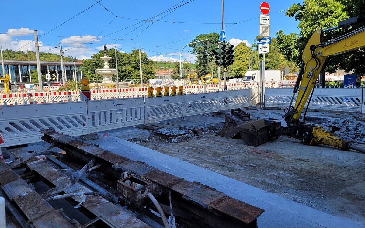 Die Gleise am Hauggering werden ausgetauscht Die Gleise am Hauggering werden ausgetauscht