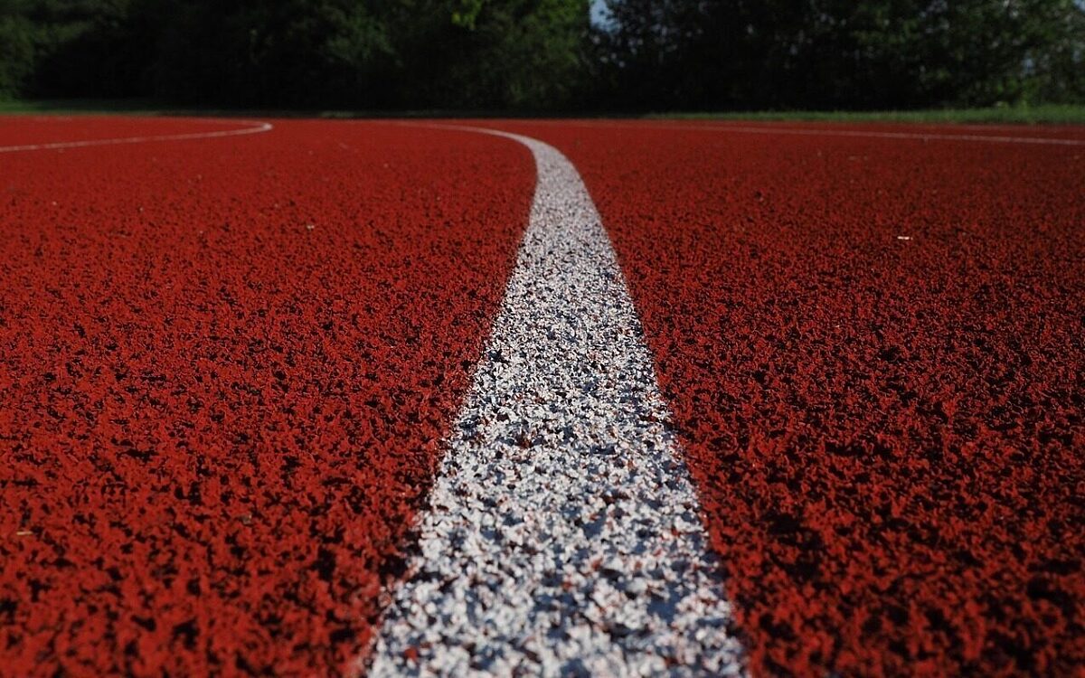 Eine Tartanbahn Eine Tartanbahn
