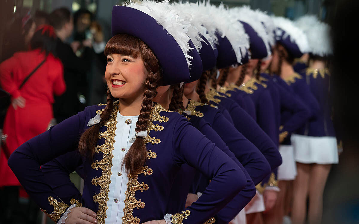 Eine Garde bei Fastnacht in Franken 2023 Eine Garde bei Fastnacht in Franken 2023