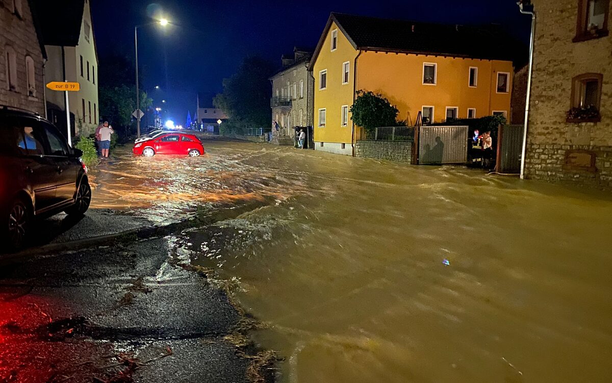 Hochwasser in Reichenberg Hochwasser in Reichenberg