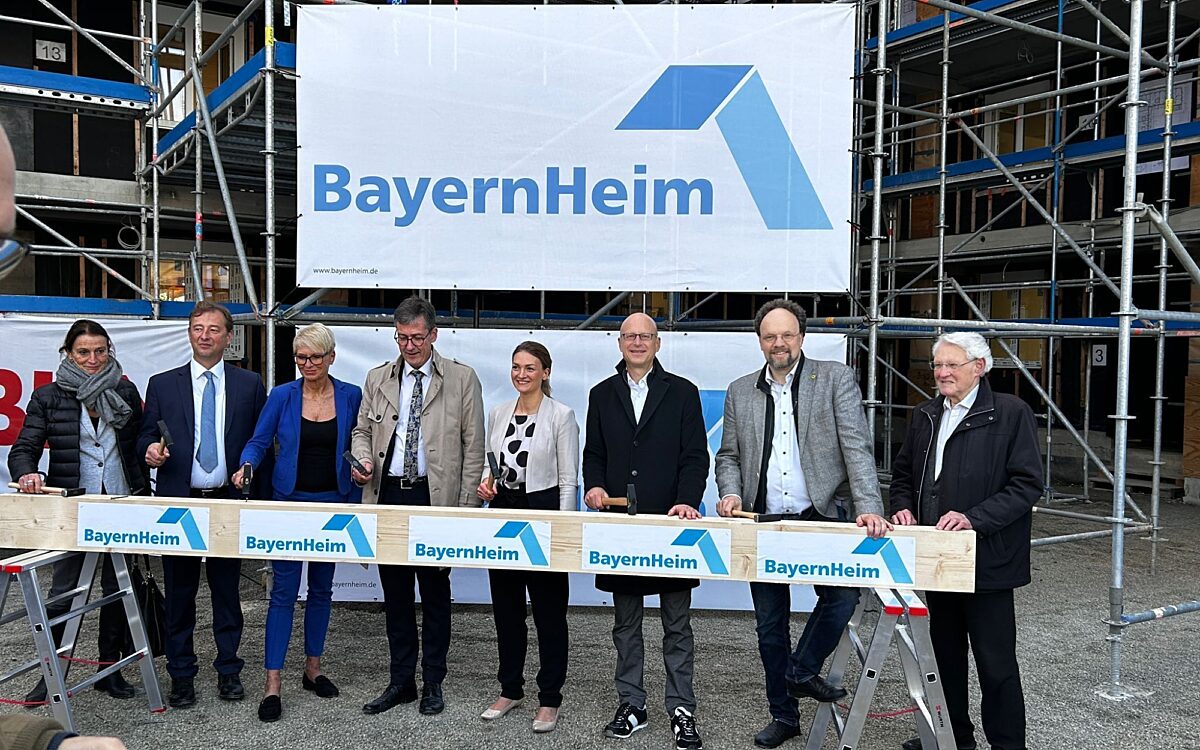 Hoher Besuch beim Richtfest im Hubland Hoher Besuch beim Richtfest im Hubland