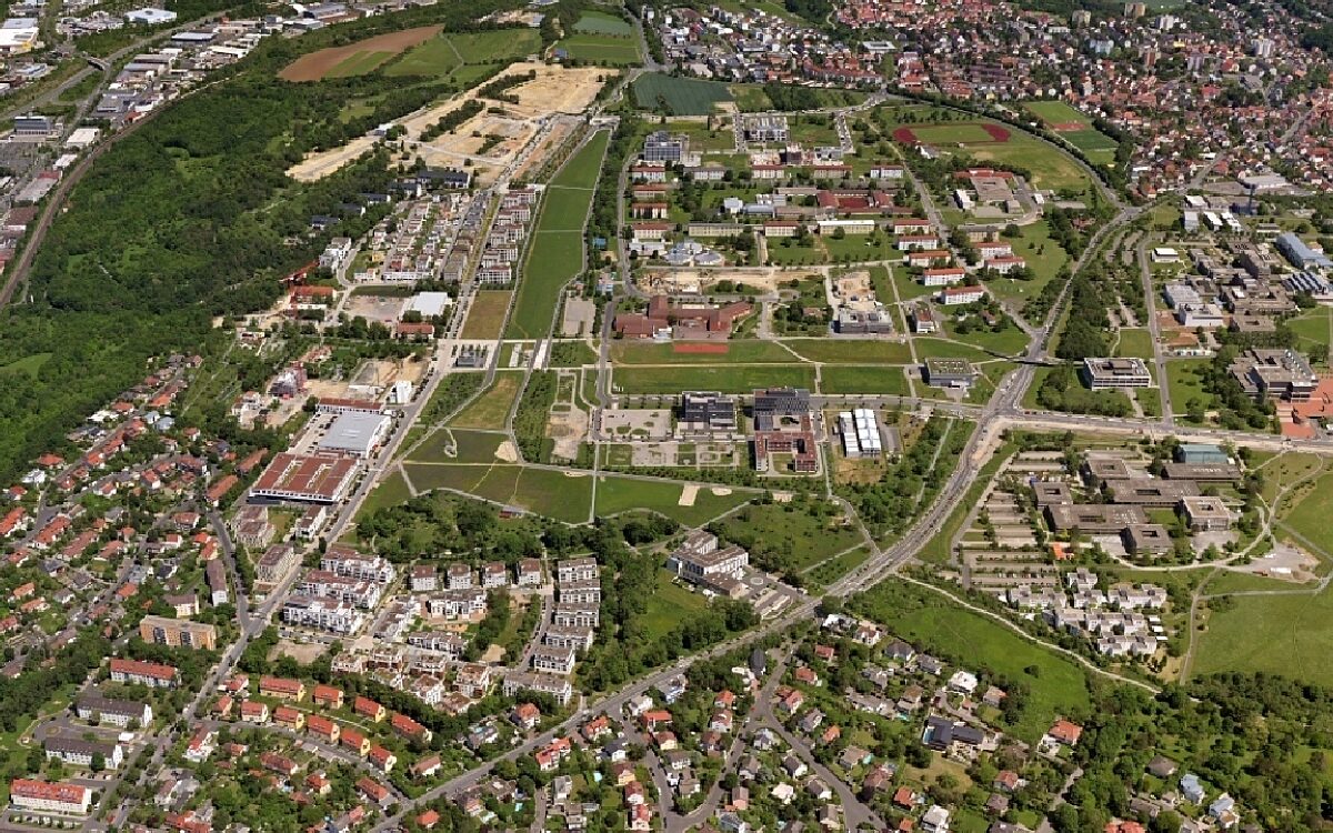 Das ist der Würzburger Stadtteil Hubland Luftaufnahme Das ist der Würzburger Stadtteil Hubland Luftaufnahme