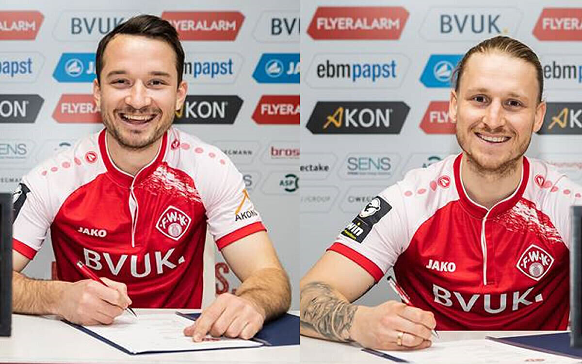 Die beiden Kickers-Neuzugänge Kurzweg und Stefaniak Die beiden Kickers-Neuzugänge Kurzweg und Stefaniak