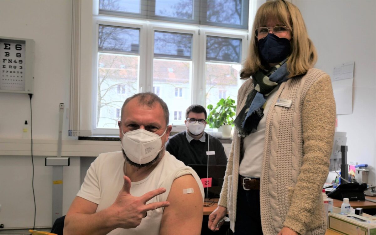 Landrat Thomas Eberth lässt sich boostern Landrat Thomas Eberth lässt sich boostern