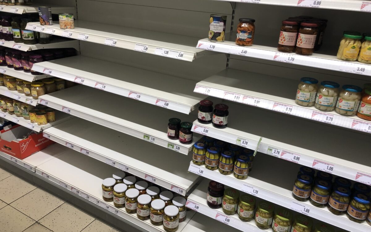 Leere Regale Edeka Leere Regale Edeka