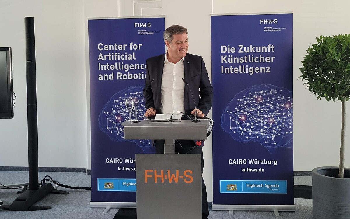 Ministerpräsident Markus Söder an der FHWS Ministerpräsident Markus Söder an der FHWS