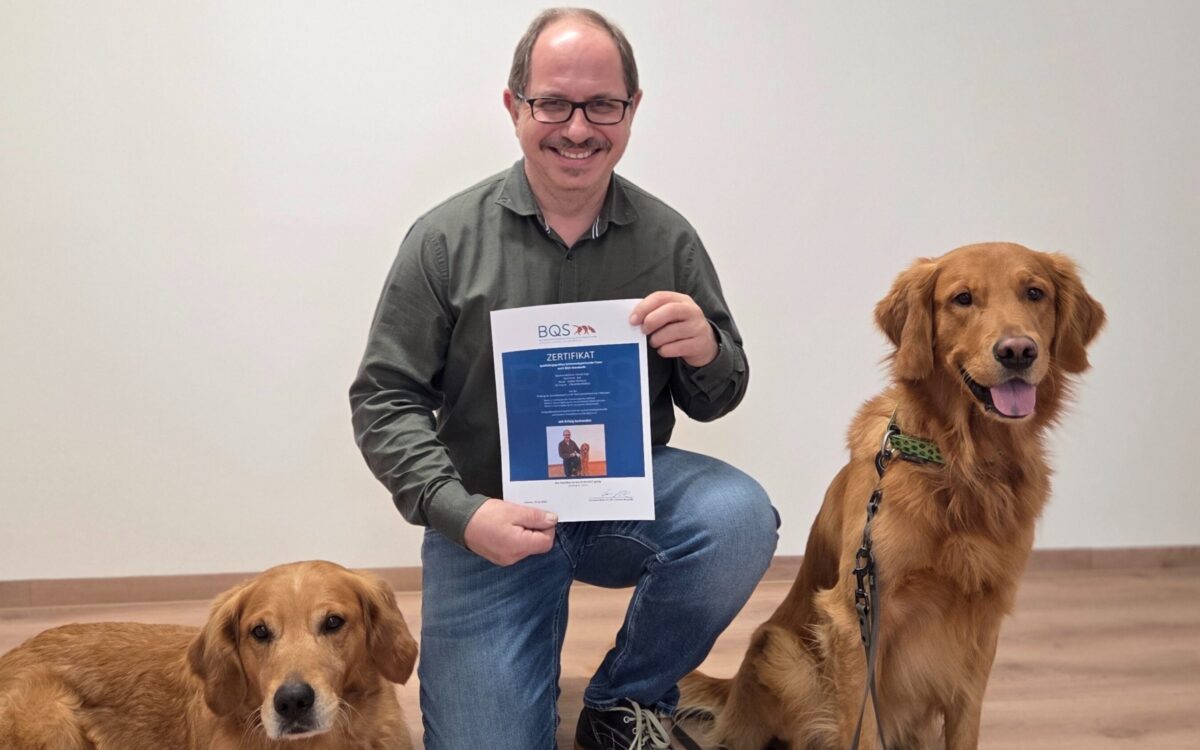 Neuer Schimmelspuerhund Bali in SW Unternehmensgruppe Gloeckle