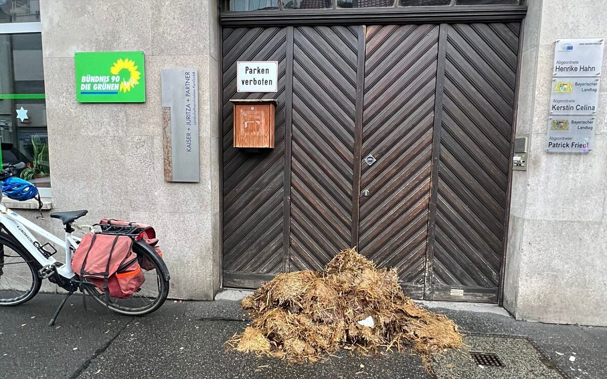 Pferdehaufen vor Grünen Partei Pferdehaufen vor Grünen Partei