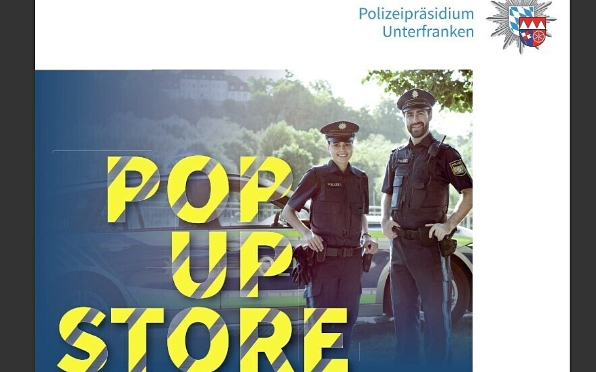 Pop Up Store der Polizei in Wue Pop Up Store der Polizei in Wue