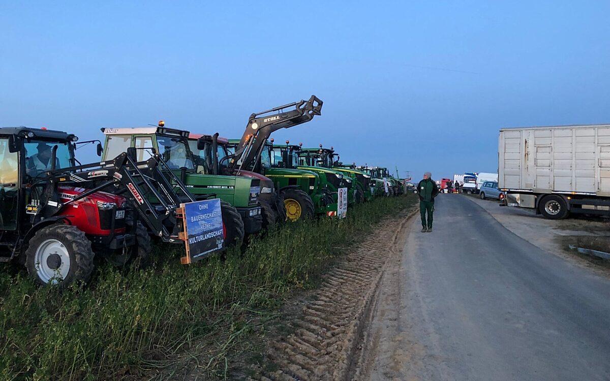 Protest Landwirte Traktoren Protest Landwirte Traktoren