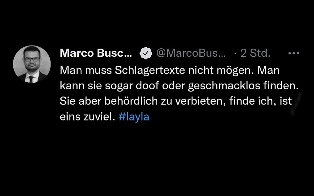 Tweet Marco Buschmann zu Layla Tweet Marco Buschmann zu Layla