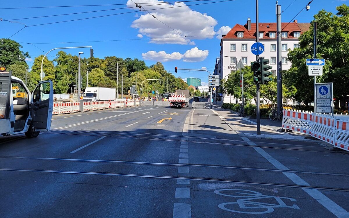 Sperrung des Haugerrings Sperrung des Haugerrings