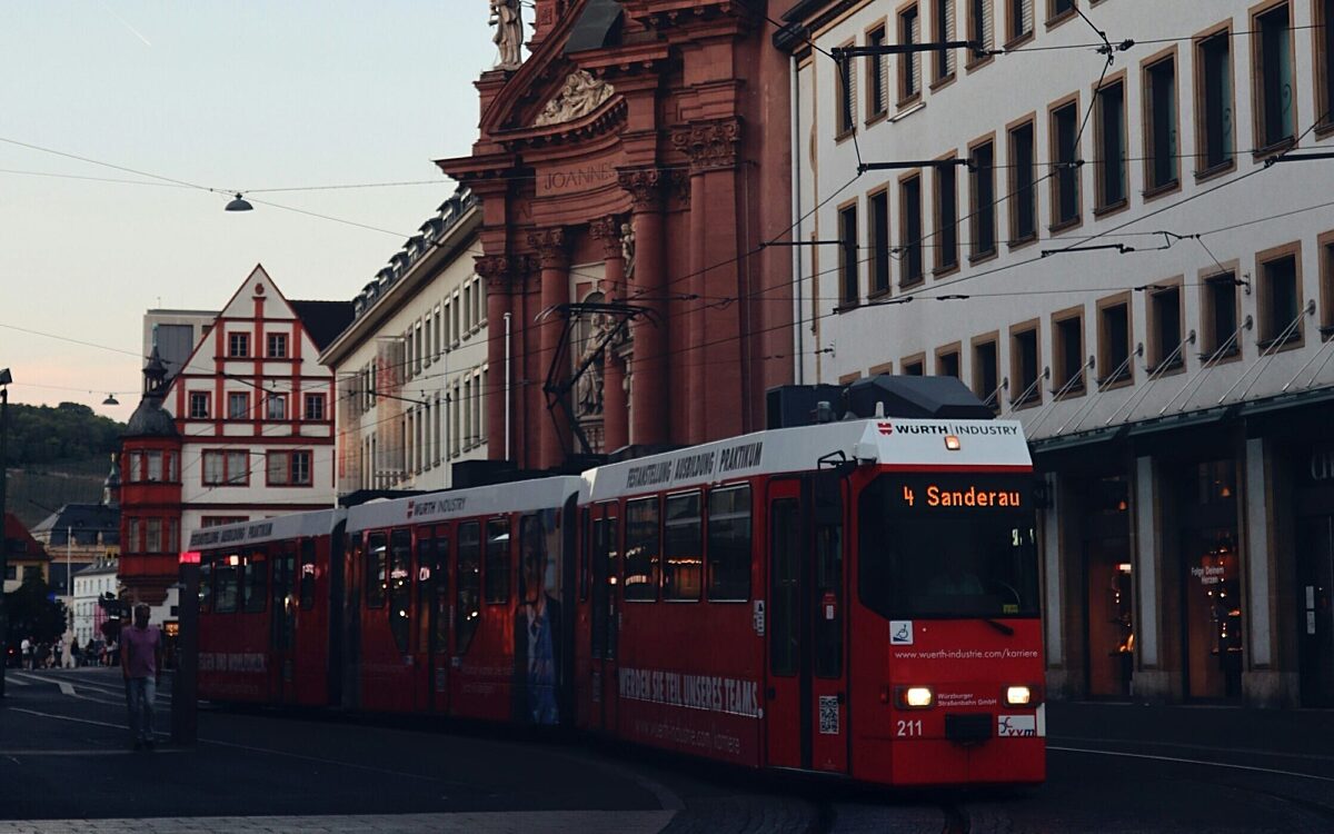 Straßenbahn Straba Würzburger Innenstadt Straßenbahn Straba Würzburger Innenstadt