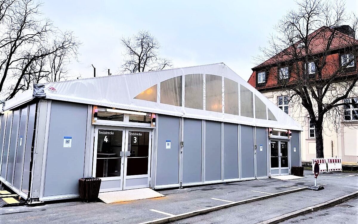 Das neue Testzentrum an der Uniklinik Das neue Testzentrum an der Uniklinik