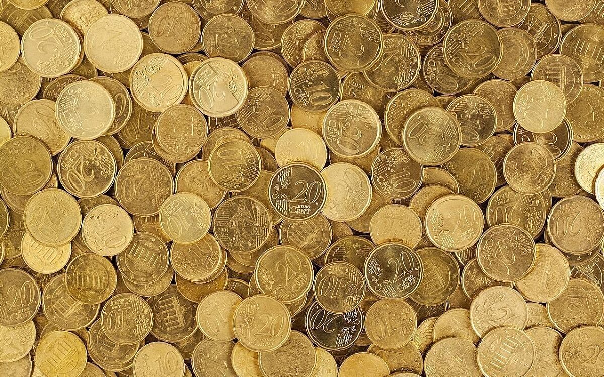 Viele Geldstücke