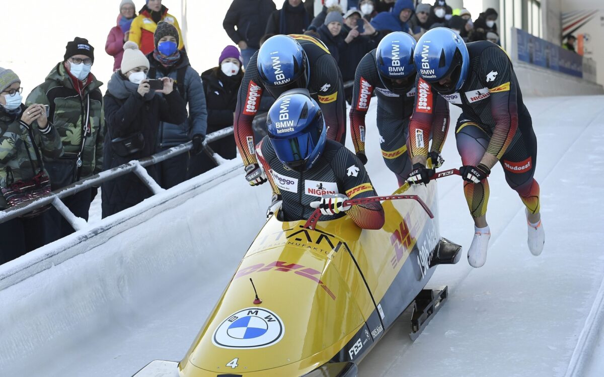 Viererbob Olympia 2022 Christian Rasp Start 1 Viererbob Olympia 2022 Christian Rasp Start 1