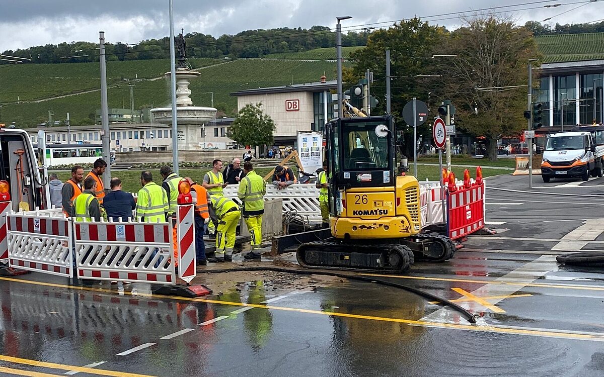 Wasserrohrbruch Bahnhof Würzburg Wasserrohrbruch Bahnhof Würzburg