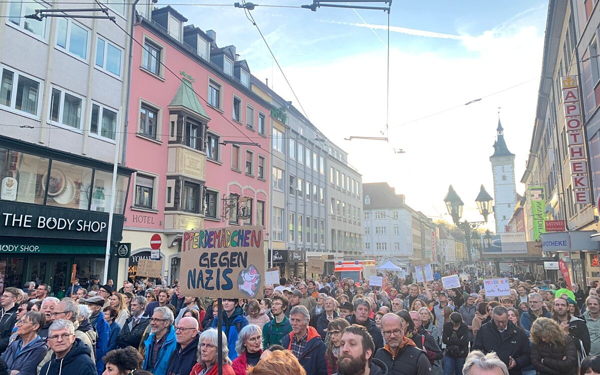 Würzburg Demo gegen rechts Würzburg Demo gegen rechts