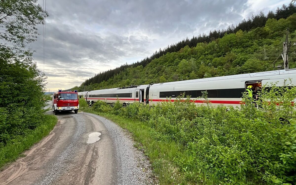 Burgsinn_Feuerwehreinsatz ICE wegen Zimtschnecke_2 Burgsinn_Feuerwehreinsatz ICE wegen Zimtschnecke_2