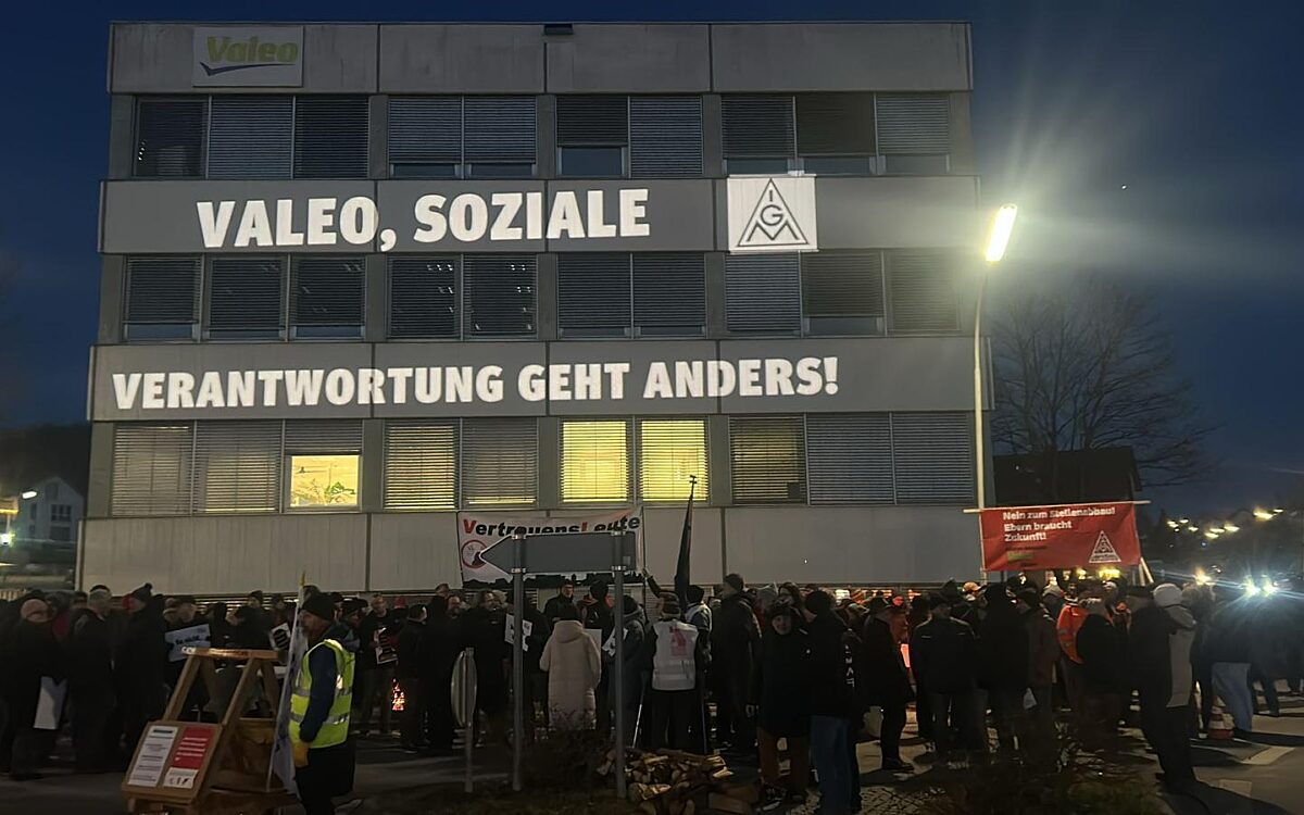 Proteste bei Valeo Ebern