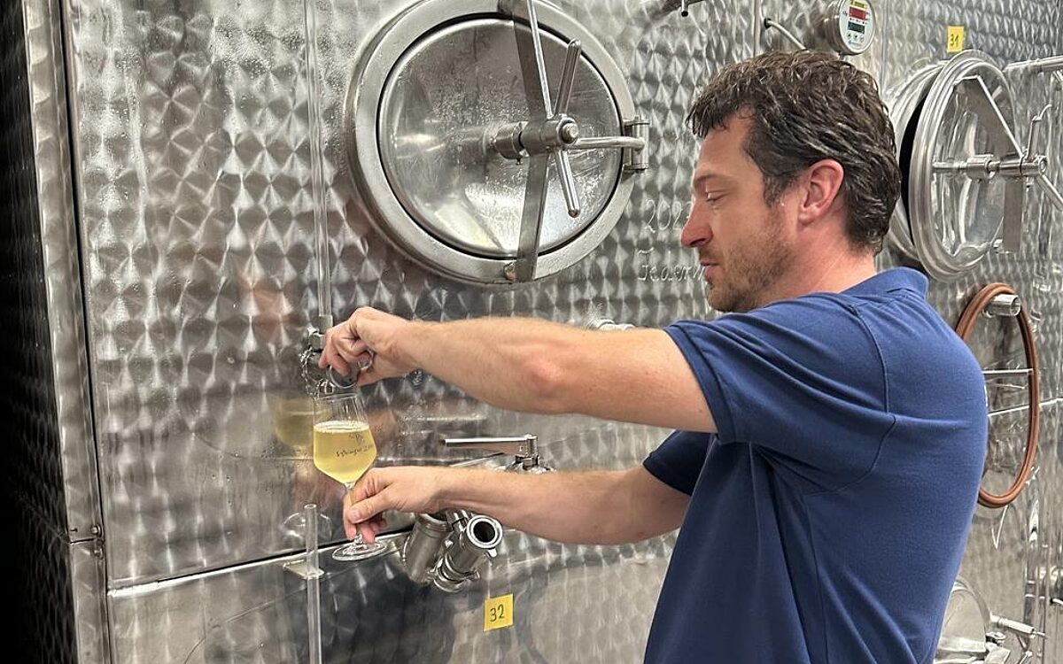 Winzer Sebastian Lother Wipfeld Federweisser Winzer Sebastian Lother Wipfeld Federweisser