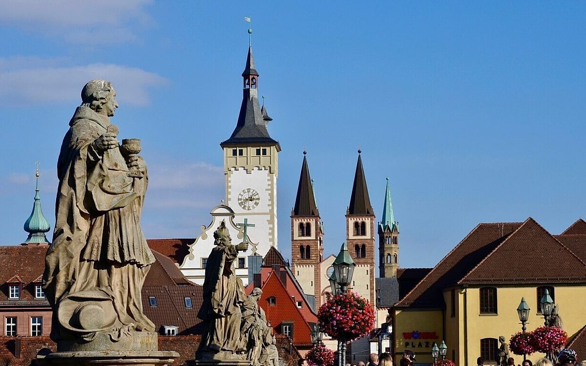 Würzburg Rathaus Turm Grafeneckart Würzburg Rathaus Turm Grafeneckart