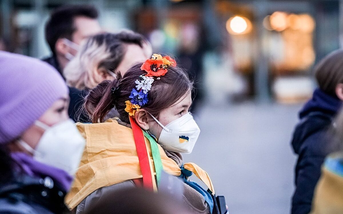 Demonstration fuer den frieden ukraine wuerzburg Demonstration fuer den frieden ukraine wuerzburg