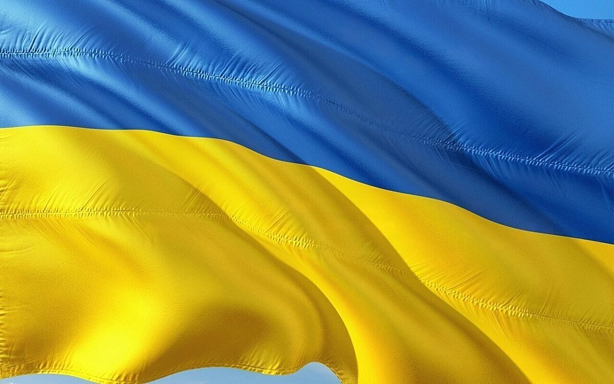Die ukrainische Flagge Die ukrainische Flagge
