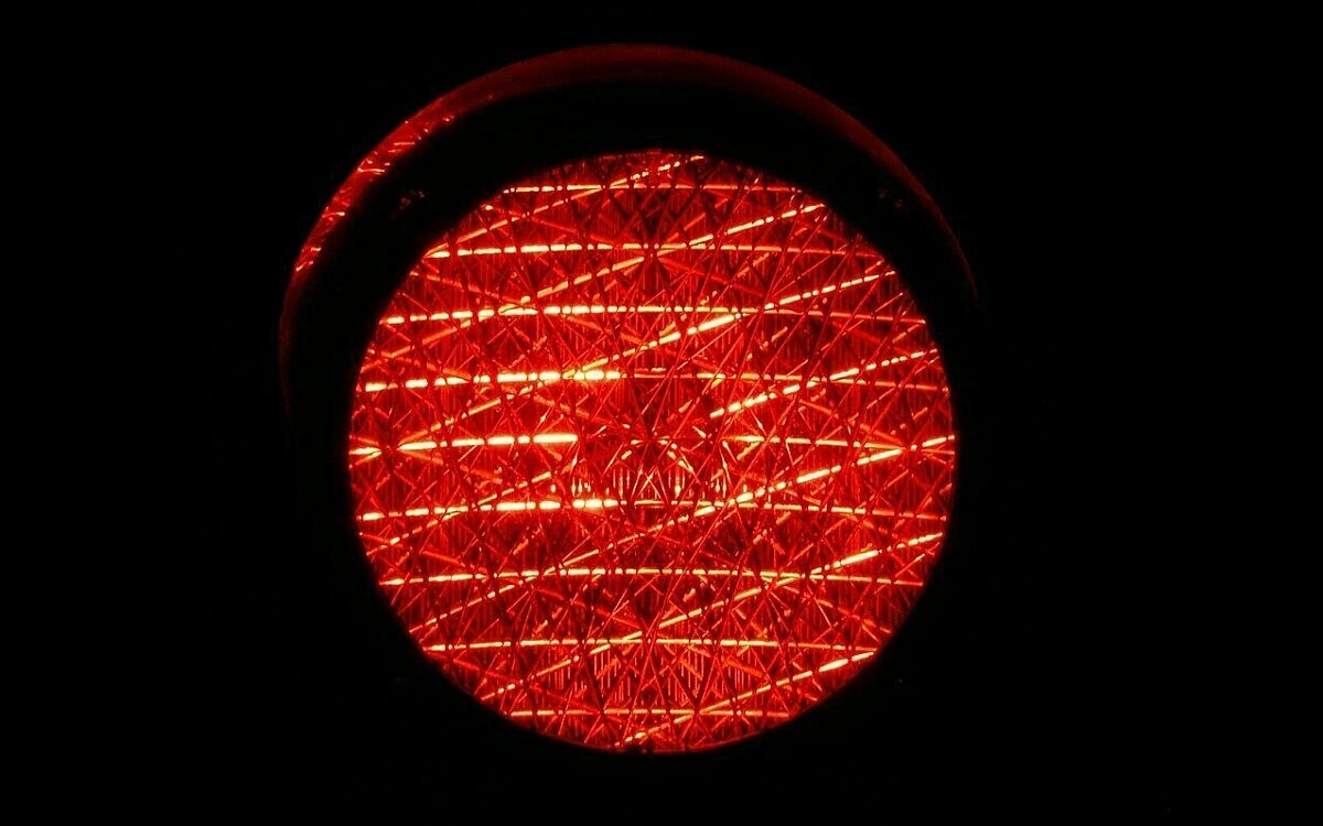 Eine rote Ampel Eine rote Ampel