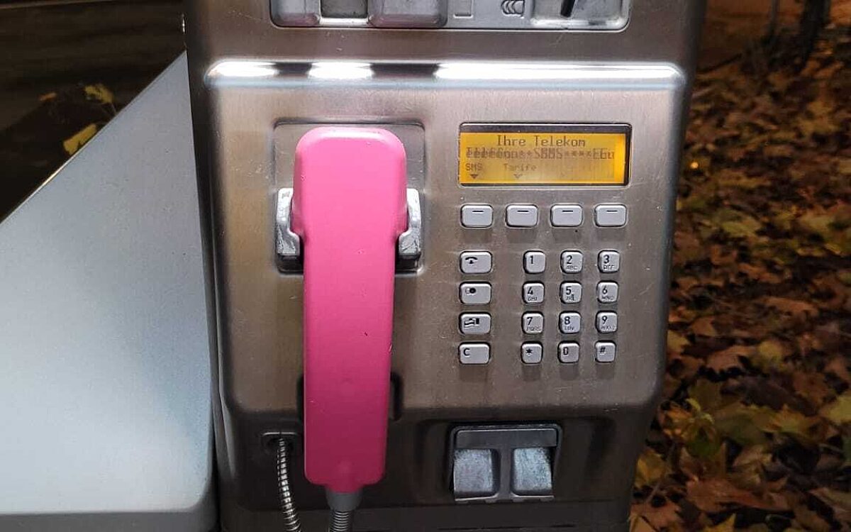 Ein Fernsprecher der Telekom in Würzburg Ein Fernsprecher der Telekom in Würzburg