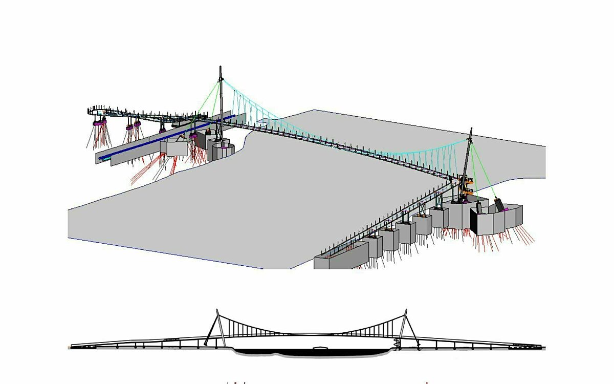 Animation der neuen Fußgängerbrücke zwischen Veitshöchheim und Margetshöchheim Animation der neuen Fußgängerbrücke zwischen Veitshöchheim und Margetshöchheim