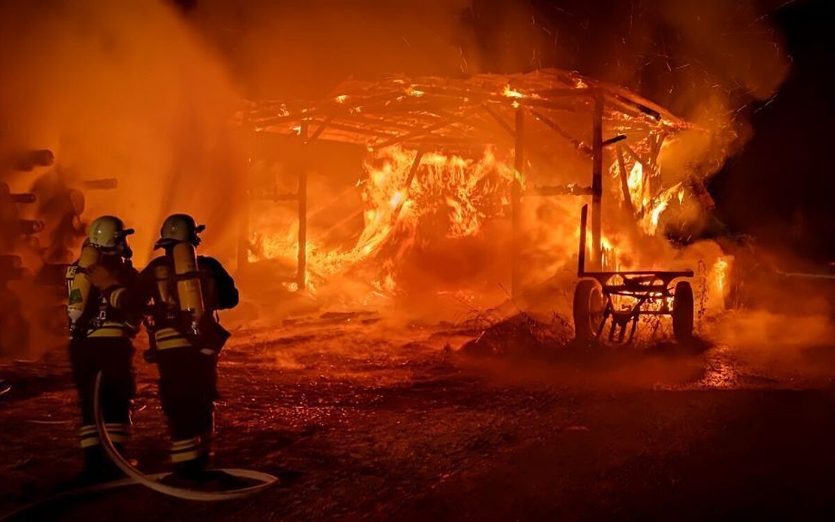 Ein Großbrand in Burgsinn Ein Großbrand in Burgsinn