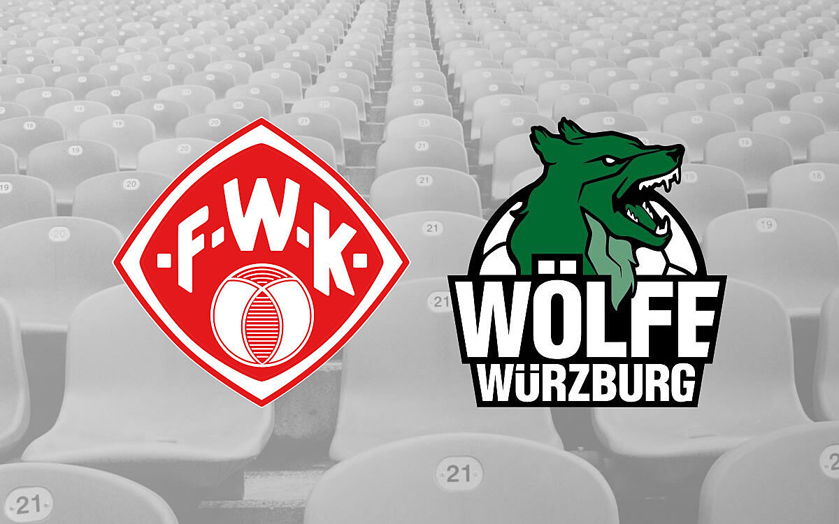 Logos Würzburg Kickers und Würzburg Wölfe Logos Würzburg Kickers und Würzburg Wölfe
