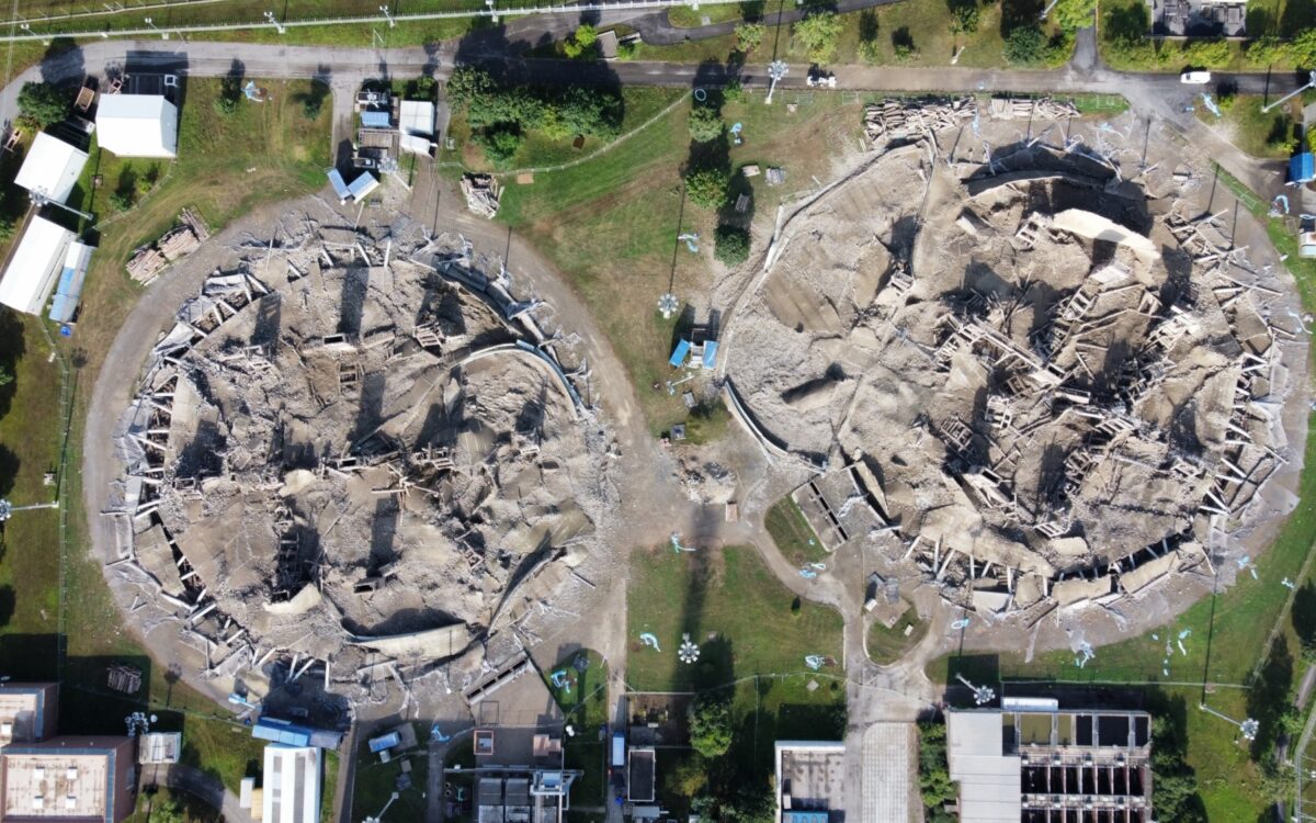 Kkw grafenrheinfeld luftbild der stelle an der die kuehltuerme standen Preussen Elektra Gmb H Christopher Mac Neil