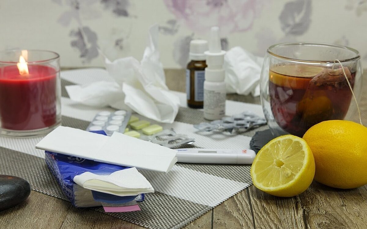 Krank grippe erkältung schnupfen