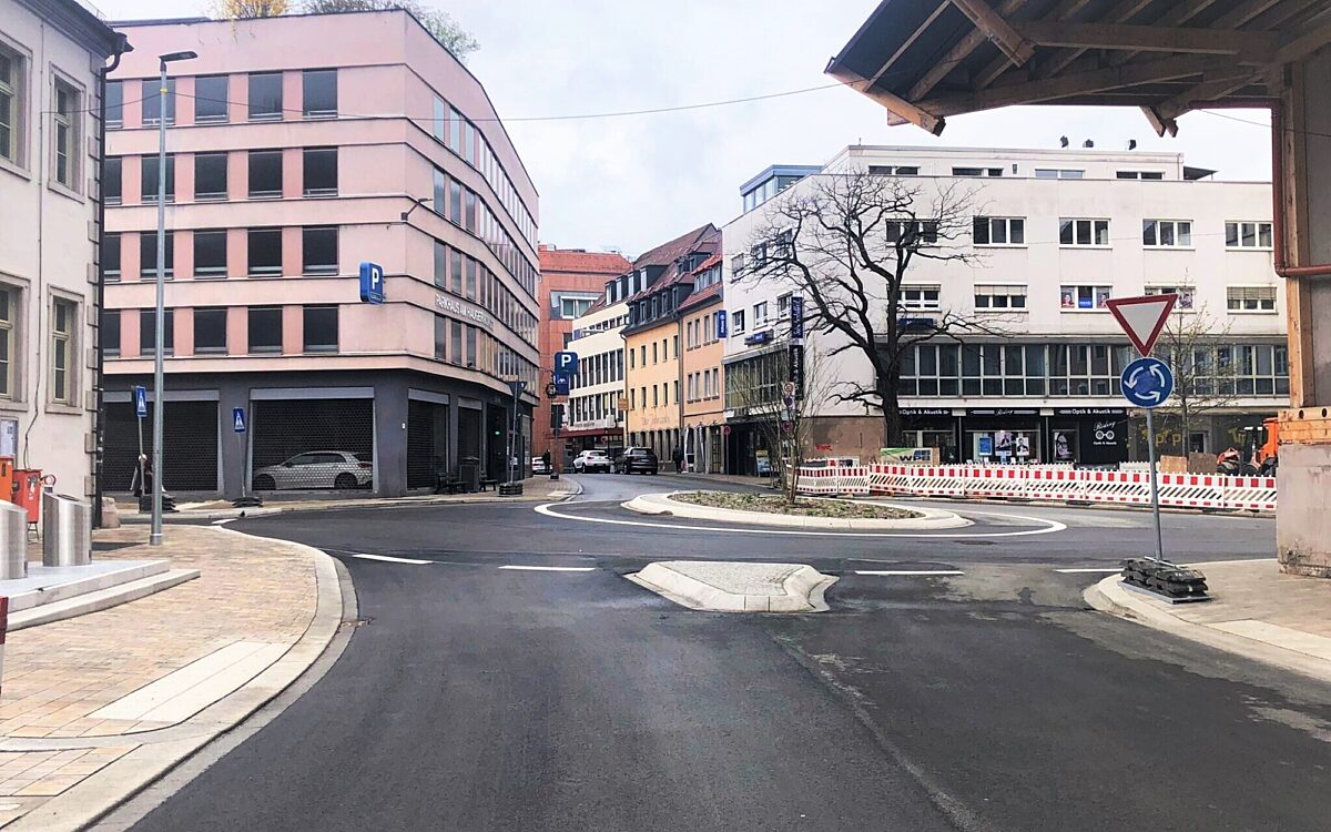 Der neue Kreisverkehr am Stift Haug Der neue Kreisverkehr am Stift Haug