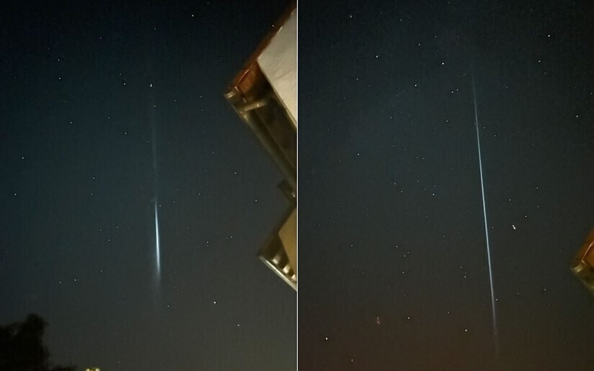 Diese Lichtspur war am Abend des 25.08.2025 über Unterfranken zu sehen Diese Lichtspur war am Abend des 25.08.2025 über Unterfranken zu sehen