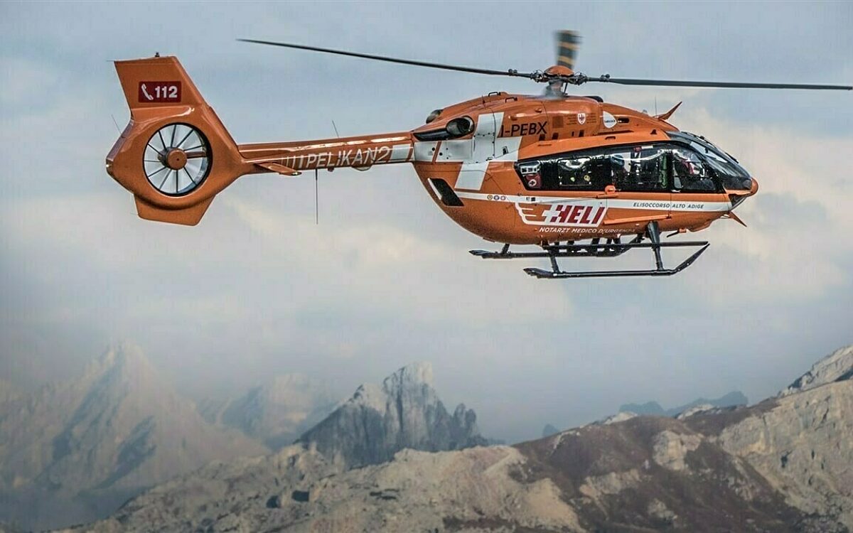 Ein Hubschrauber der Südtiroler Bergrettung Ein Hubschrauber der Südtiroler Bergrettung