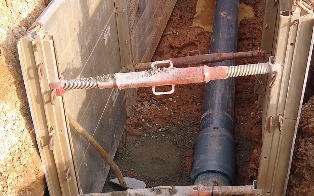 Ein repariertes Wasserrohr in Lohr Ein repariertes Wasserrohr in Lohr