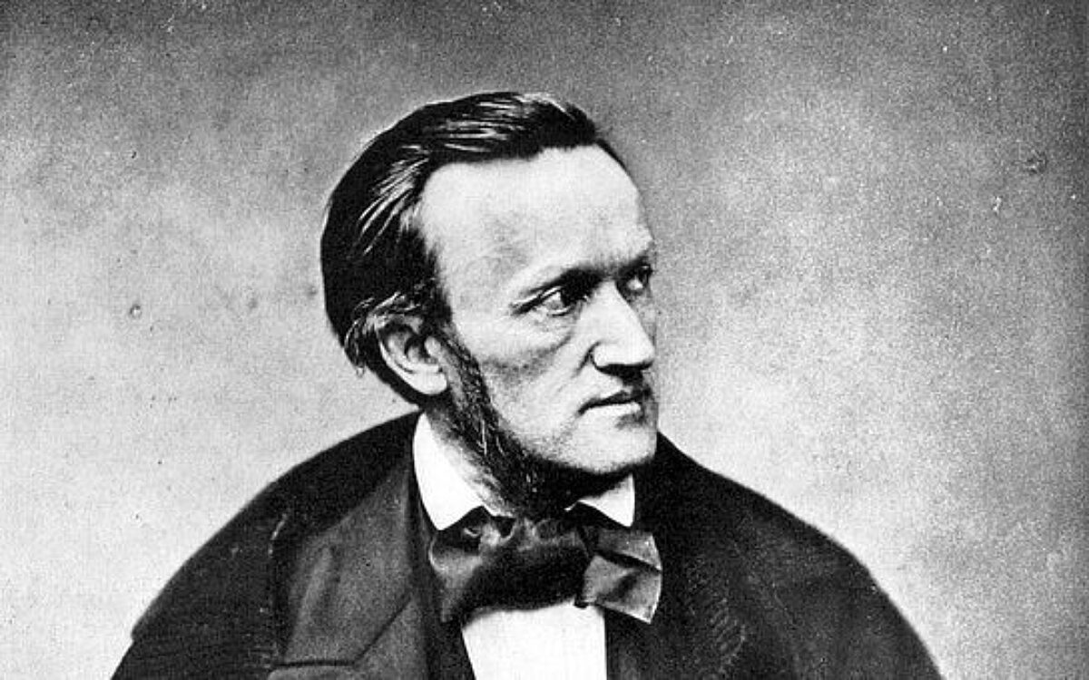 Der Komponist Richard Wagner auf einem schwarz-weiß Foto Der Komponist Richard Wagner auf einem schwarz-weiß Foto
