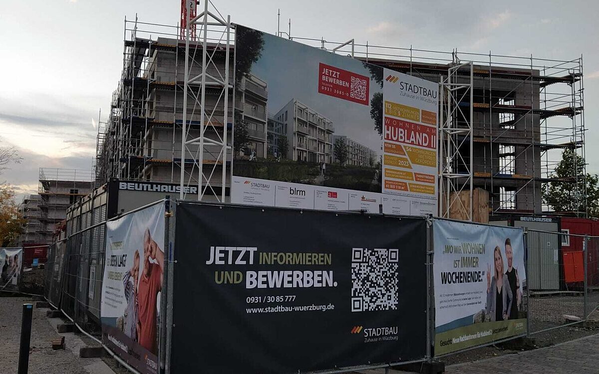 Der Rohbau der Stadtbau-Wohnungen des Projekts Hubland II Der Rohbau der Stadtbau-Wohnungen des Projekts Hubland II